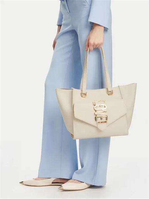 BORSA PU AVORIO LOVE MOSCHINO | JC4225PP0MKC0/110